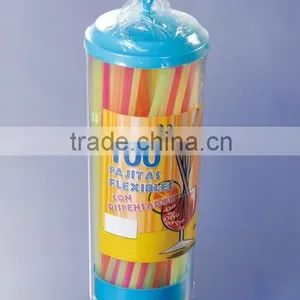 100pcs Pvc Boxed Fantistic Flexible Drink Straw thumbnail-3