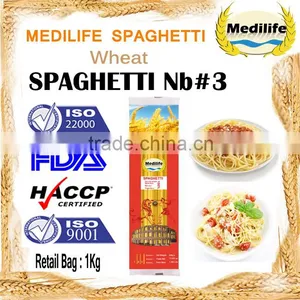 Spaghetti Pasta Nb#3 , Dry and Fresh Long Pasta, Long Wheat Pasta Bag 1Kg thumbnail-1
