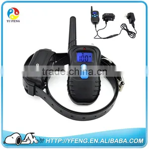 Waterproof Electric Dog Training Collar 300M Range Rechargeable Shock+Vibra+Electric Dog Collar Trainer Blue Backlight Screen thumbnail-5