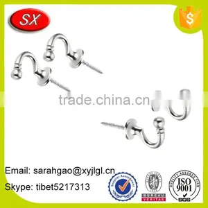 Safety Brass Hook Small Galvalized Push Pin Hooks for Furniture thumbnail-1