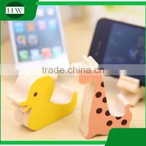 Mini Cartoon Wooden Portable Desktop Table Cell Mobile Phone Bracket Stand Support Holder thumbnail-1