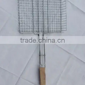 Extra Size BBQ Grill Basket Meat Grid thumbnail-3