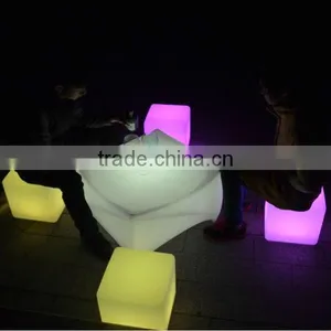 Multi Color Changing LED Outdoor Square Table thumbnail-1