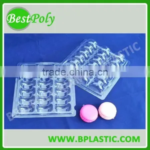 Clear Plastic Macaron Clamshell Packaging Of 2 4 8 12 16 18 thumbnail-1