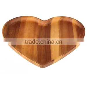 High Quality Heart Shape Solid Wood Tray thumbnail-4