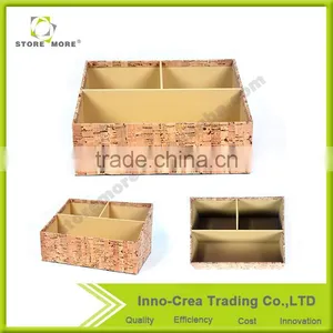 High Quality OEM Durable 3mm MDF+Cork Desk Supplies Organizer thumbnail-1