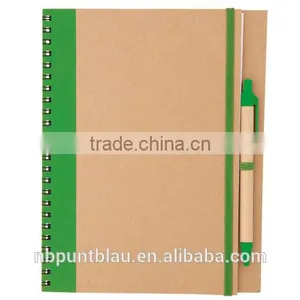 Recycled Cardboard Ecofriendly Block-notes With Ballpen 65pages thumbnail-3