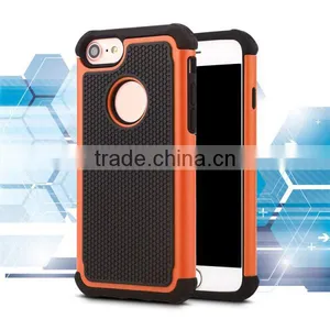 3 in 1 Back Cover Football Pattern Phone Shell TPU + PC Phone Case for IPhone 7 thumbnail-1