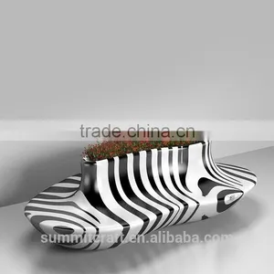 Modern Shopping Mall Fiberglass Outdoor Leisure Chair thumbnail-5