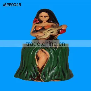 Best Price Hawaii Hula Girl Ukelele Bell Resin Souvenir thumbnail-1