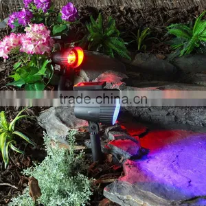 Color Changing LED Plastic Solar Spot Light in Black Finish thumbnail-1