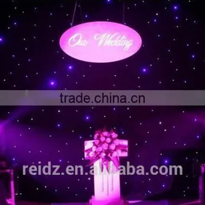 White Fireproof Velvet Cloth White Wedding Backdrop Led Star Curtain thumbnail-4