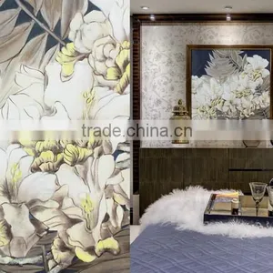 Beautiful Flower Designs Fabric Painting for Wall Art Decor thumbnail-5