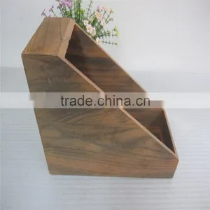 Office Desk Organizer Stationery Set Wood Pen Container File Holder Box thumbnail-1