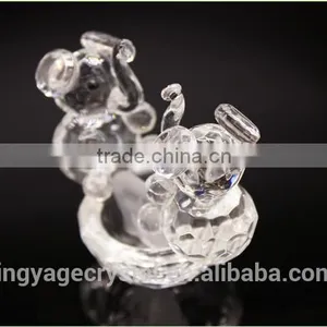 Lovely Crystal Double Elephants Model Gifts as Promotional Christmas Gifts thumbnail-1