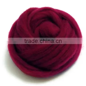2017 Wholesale Cheap Merino 100% Wool Roving for Felting DIY Material thumbnail-1