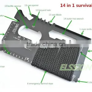 Portable Stainless Tool Card/Outdoor Survival Camping Knife With Rope thumbnail-2