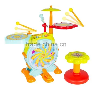 2016 Best Sell Cheap Musical Plastic Electronic Drum Set Toy for Kids thumbnail-2