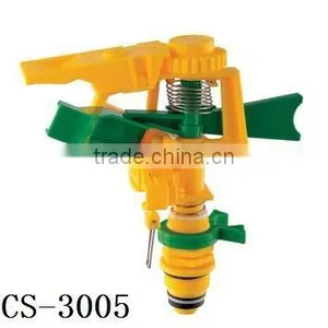 Swing Arm Sprinkler, CS-3009 Plastic Impulse Sprinkler With Plastic Wheel Base Plastic Lawn Sprinkler thumbnail-1