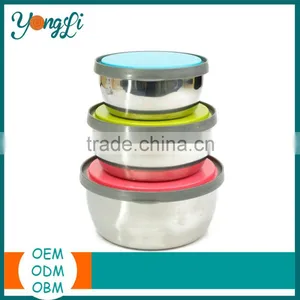 Leak-Proof Lids With Bowl - Set of 3 Stainless Steel Food Containers thumbnail-1