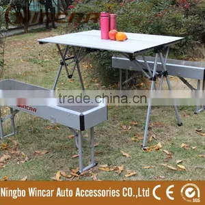 Portable Outdoor Dining Table Set Aluminum Folding Table and Chair thumbnail-2