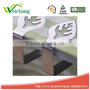 WCTS03M 4pcs Leaf Stainless Steel Table Cloth Clips Table Cover Holder Party Picnic Clamps thumbnail-4