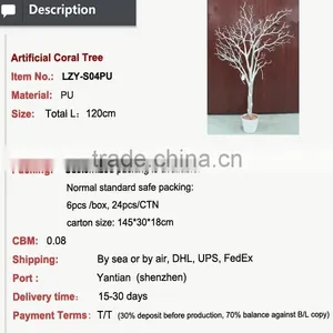 2015 Table Top Chandedier Centerpieces for Weddings Artificial White Dry Coral Tree Branch thumbnail-2
