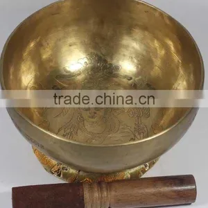 Lord Shiva Pin Hand Carved 7 Metal With Mantras Singing Bowl thumbnail-1