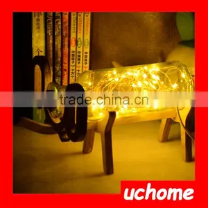 UCHOME Creative Fancy Night Light Mini Glass Deer Night Light Glass Animal Shaped Night Lights thumbnail-3