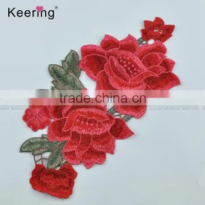 Flower Motifs Embroidery Patches Applique Fot Sewing Crafts Cloth thumbnail-1