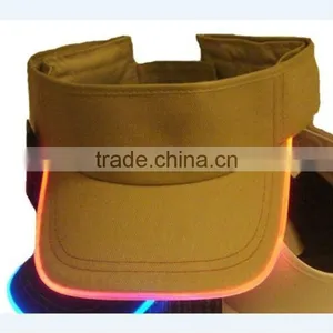 LED Fiber Optic Cap Adjustable Hat Visor Cap thumbnail-1