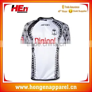 Hongen Apparel Wholesale Striped Polo Collar Rugby Jerseys Custom Rugby Uniform for Men thumbnail-1