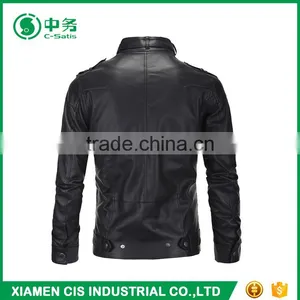 New Fashion Winter Mens Motorcycle Leather Jacket for Sale thumbnail-3
