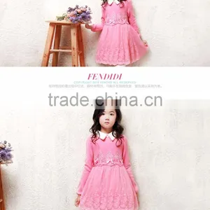 New Design Baby Grils Sweater Lace Dress for Autumn or Winter thumbnail-2