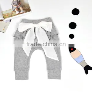 Wholesale Children's Boutique Clothes Baby Leggings Kids Ruffle Blue Pants Bloomers thumbnail-4