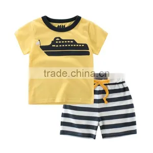 Zm50109b Summer New Design t Shirt Kids Short Sleeve Middle Pants Boys Set Clothes thumbnail-3