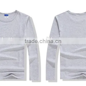 Wholesale Plain Cheap Custom t Shirt Printing Long Sleeve Blank T Shirts thumbnail-5