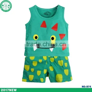 2017 Combed Cotton Cute Pattern Summer Children Clothing Baby Clothes thumbnail-1