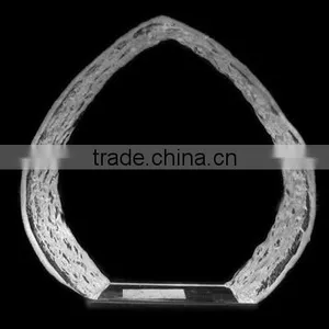 Wholesale Good k9 Crystal Peach Shape Iceberg Awards, Crystal Iceberg Trophy for Souvenir Gift JKC-0131 thumbnail-3