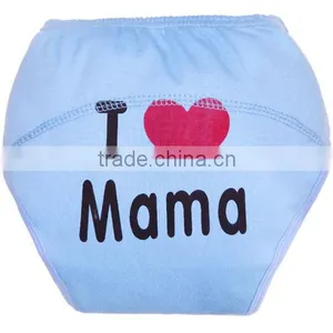 Yellow Panda Pattern Printed 100 Cotton Reusable Baby Cloth Diaper thumbnail-4