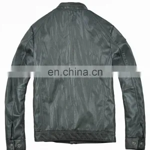 2015 Latest Fashion Hotsale Spring Handsome PU Leather Jacket for Men thumbnail-3