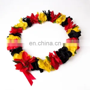 Red Black Yellow Flower Strings Garlands Germany National Flag Color Flower Lei thumbnail-3