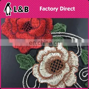 B-022 Colorful Collars Design Simple Embroidery Lace Neck Embroidery Applique thumbnail-4