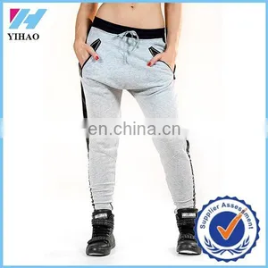 Trade Assurance 2015 New Womens Custom Sports Gym Jogger Wear Zipper Grey Sweat Pants thumbnail-1