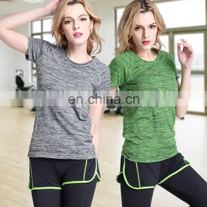 Quick-drying Sport Short Sleeves Breathable Colorful T-shirt Fitness & Yoga Wear thumbnail-3