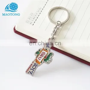 China Factory Custom Make Your Own Logo Decorative Thin Metal Key Chain thumbnail-5
