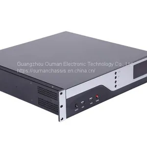 2u LCD Rack Mount Computer Case Micro Atx Server Chassis thumbnail-2