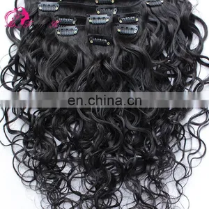 Raw Indian Curly Hair Clip in Hair Extensions for African American thumbnail-2
