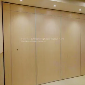 Mobile Wood Folding Sliding Modular Operable Soundproof Movable Partition Walls thumbnail-2