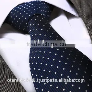 Blue Polka Dot Silk Tie, Necktie, Neck Tie, Corbata, Gravate, Krawatte, Cravatta, Fashion Tie thumbnail-1